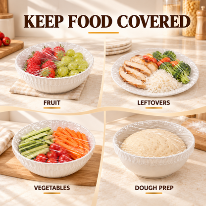 100PCS Disposable Stretch Food Covers for Bowls & Plates🛒