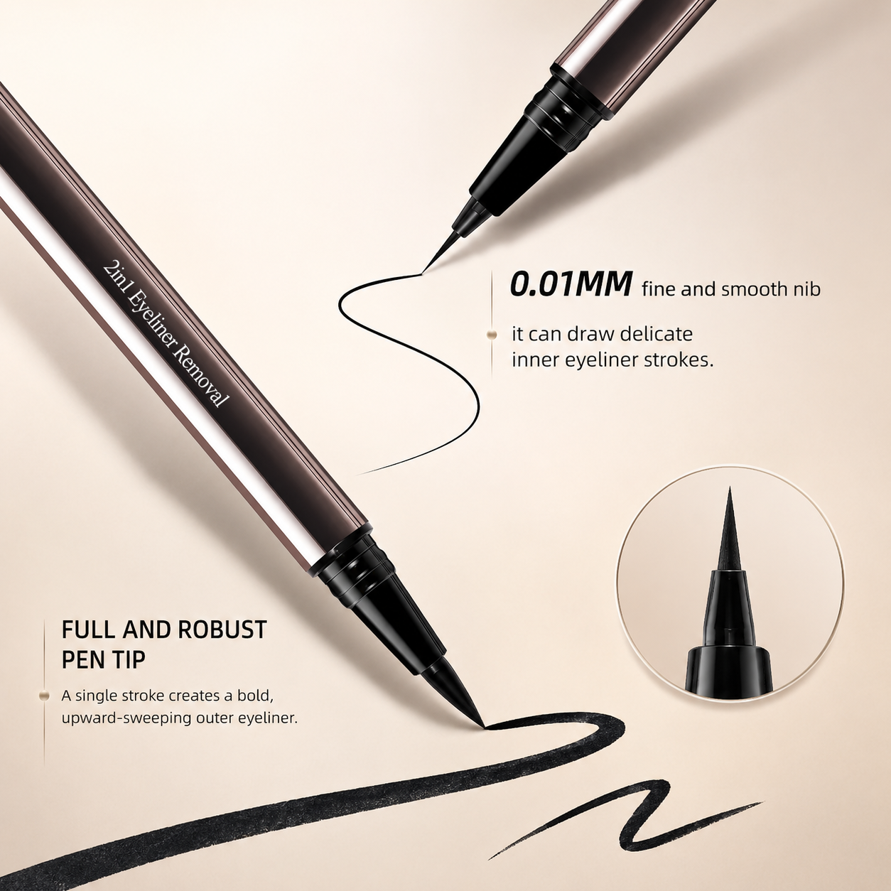 Dual-Ended 24H Waterproof Eyeliner