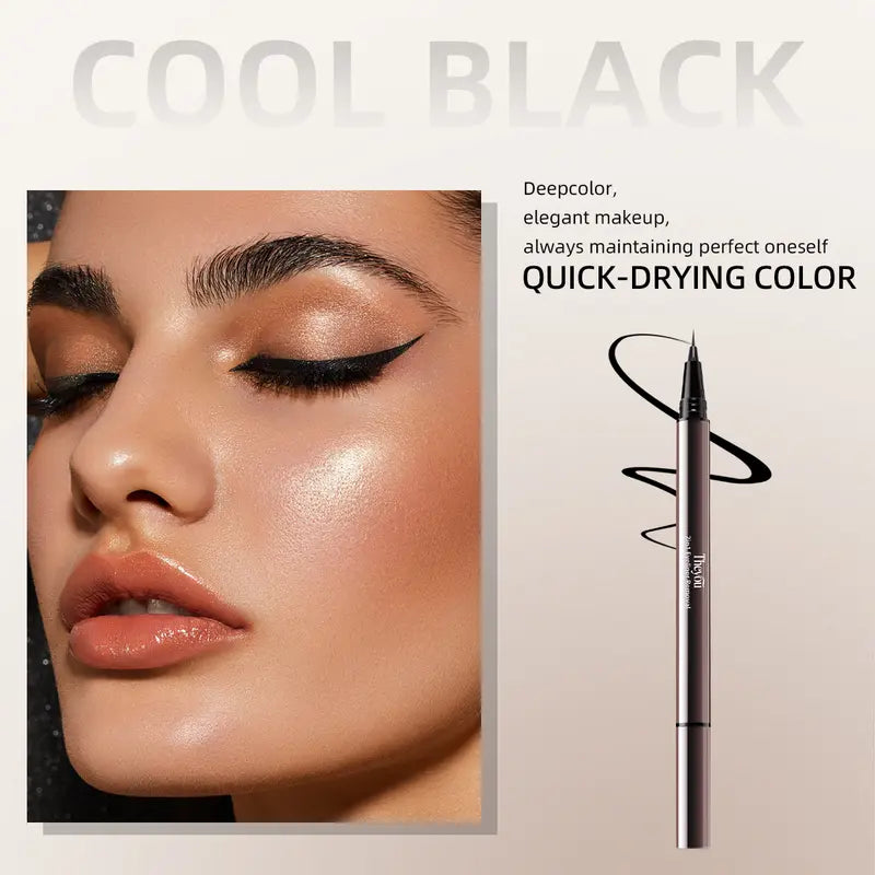 Ultra-Smooth Creamy Liquid Eyeliner | 2-in-1Dual Tip I Weightless, Waterproof & 24H Long-Lasting