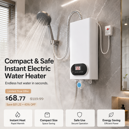 Compact & Safe Instant Electric Water Heater