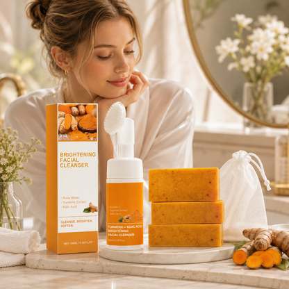 Turmeric Wash and Care Set - Cleansing Mousse & Soap