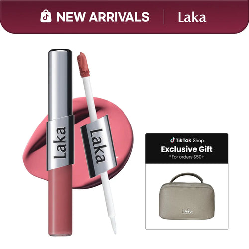[Laka] Perfect Twin Lip — Dual-Ended Liquid Lipstick with Velvet Matte Color and Glossy Shine