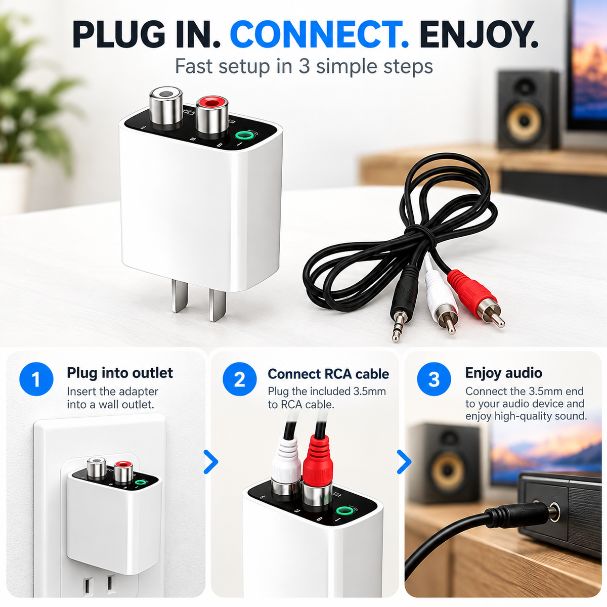 Bluetooth 6.0 Receiver – Upgrade Old Speakers to Wireless Audio