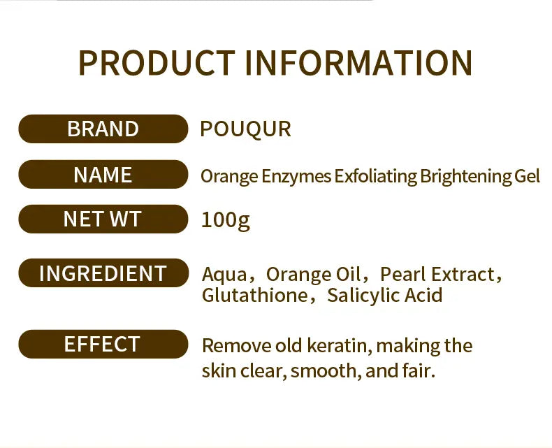 Orange Exfoliating Gel Moisturizer Face Body Scrub