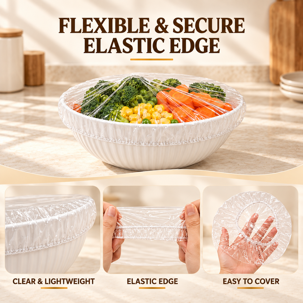 100PCS Disposable Stretch Food Covers for Bowls & Plates🛒