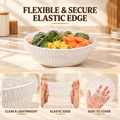 100PCS Disposable Stretch Food Covers for Bowls & Plates🛒