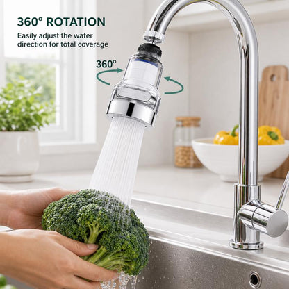 360° Rotating Faucet Filter Extender with 3 Water Modes