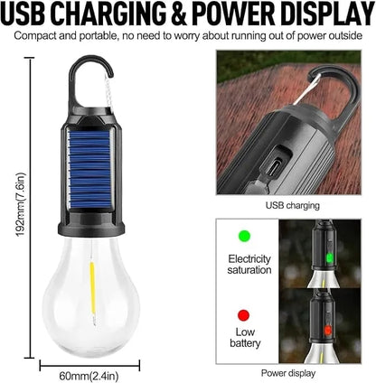 🔥Solar Tent Lights USB Rechargeable Led Camping Lantern