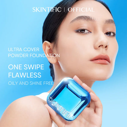Skintific Ultra Cover Powder Foundation - Matte Finish & Oil Control
