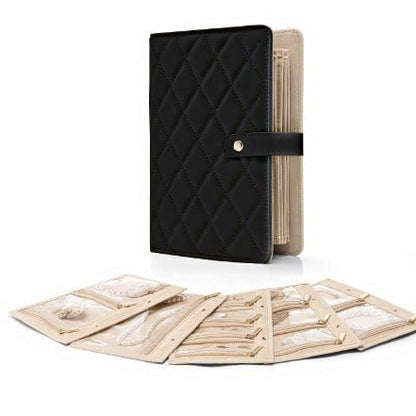 Travel Jewelry Organizer Notebook – Portable Jewelry Storage Case for Rings, Earrings & Necklaces