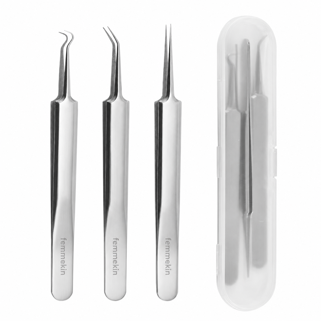 Femmekin 3-Piece Precision Blackhead Tweezer Set