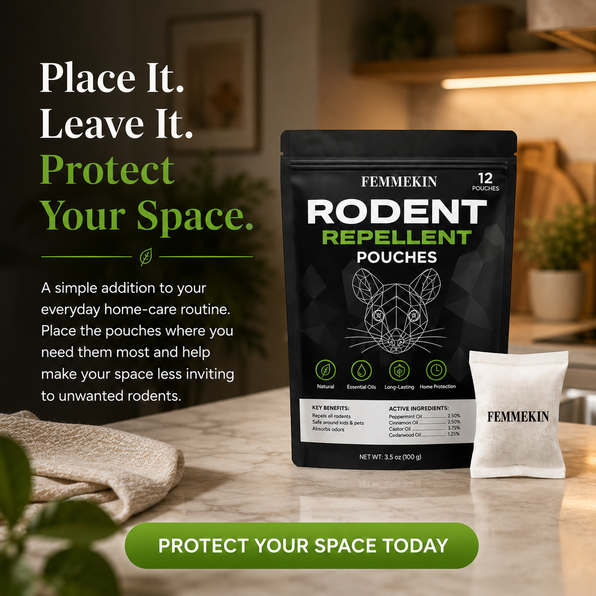 FEMMEKIN Rodent Repellent Pouches