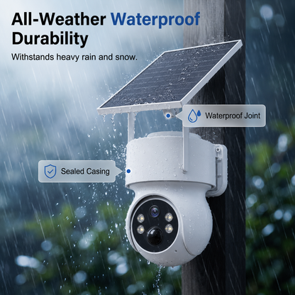 ⏰Smart AI Detection - Solar-Powered Simulated Surveillance Camera Street Light