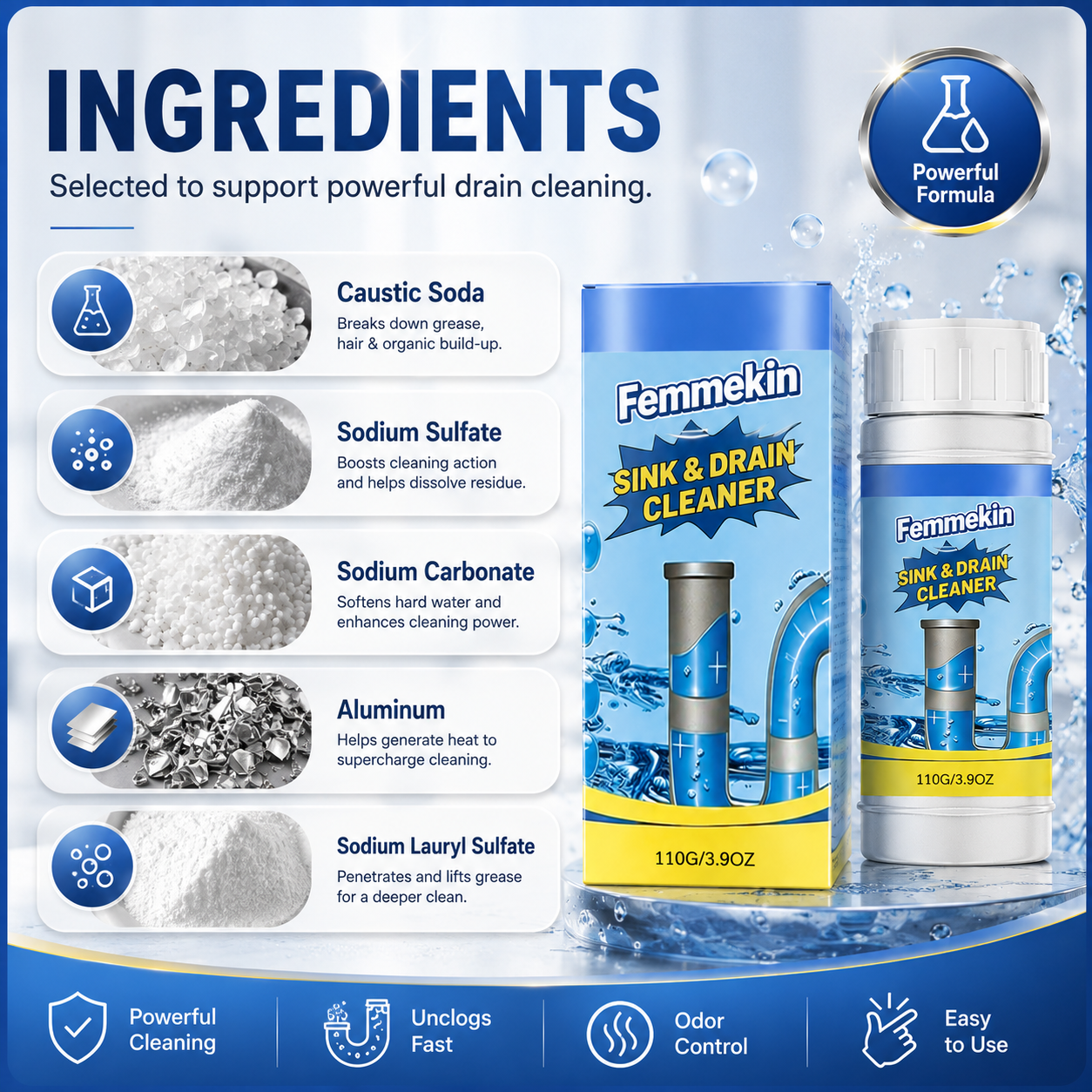 BUY MORE SAVE MORE⚡Femmekin Powerful Sink & Drain Cleaner