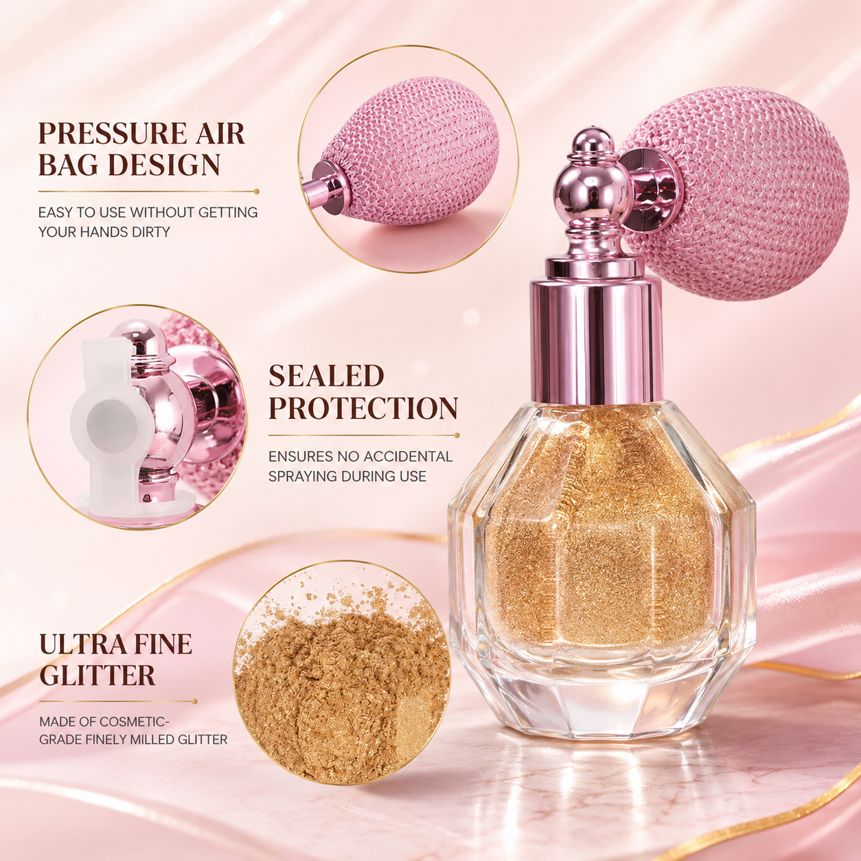 Magic Shimmer Highlighter Spray for Face, Body and Hair