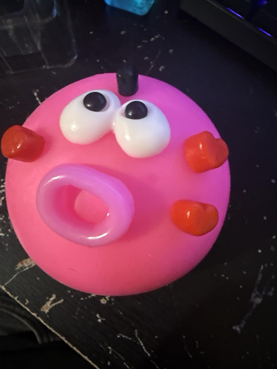 Customer photo of colorful squishy characters