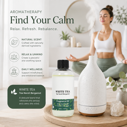 Luxury Hotel-Inspired Diffuser Oil with White Tea, Neroli and Bergamot