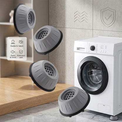4 Piece Shock Absorbing Pads for Washing Machine Dryer and Refrigerator