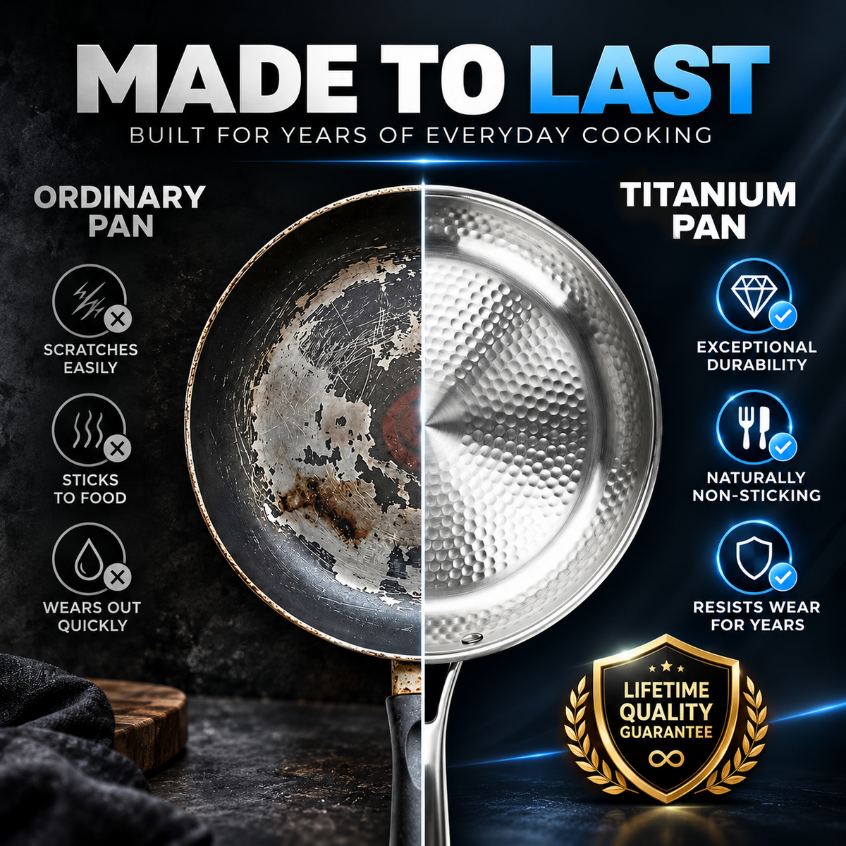 Femmekin Pure Titanium Frying Pan – Durable High-Heat Everyday Cookware