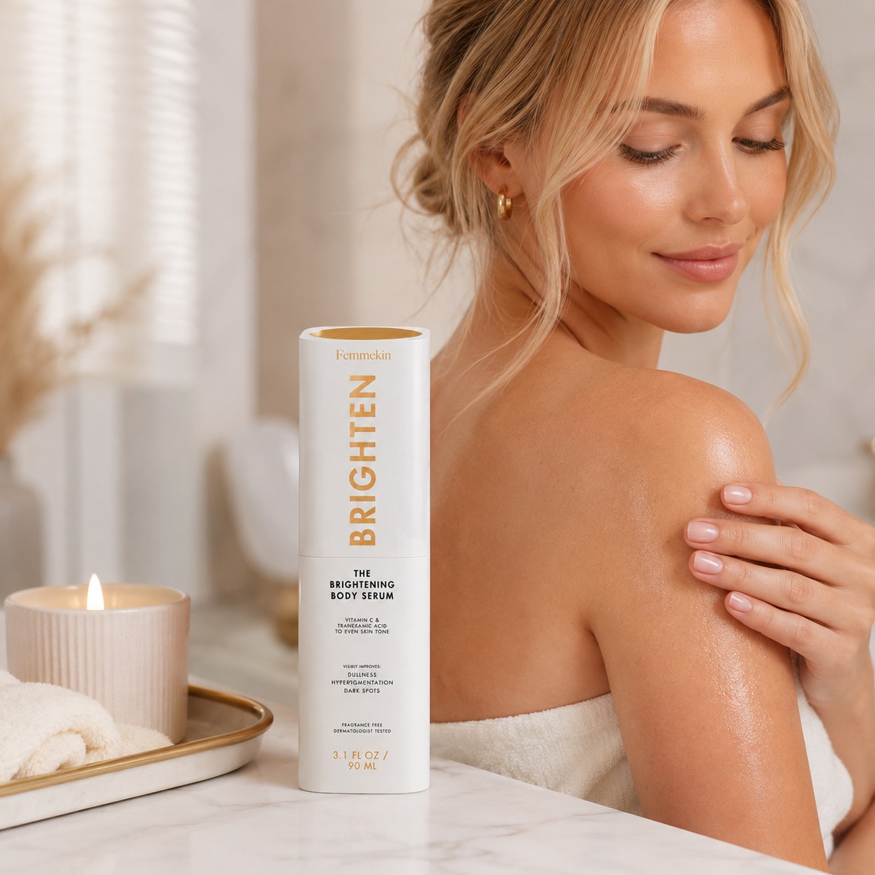Brightening Body Serum Stick with Vitamin C for Radiant Smooth Even Looking Skin