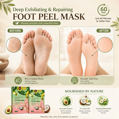 3 Pack Exfoliating Foot Peel Mask for Smooth Feet