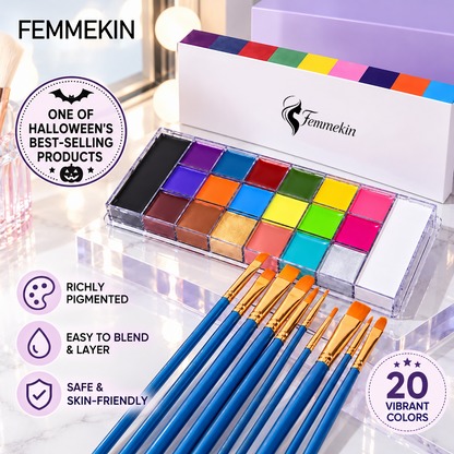 🎃Halloween Early Sale🎨 20-Color Face & Body Oil Paint Palette