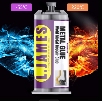 🔥Hot Sale 50% OFF🔥 Metal Weld Repair Glue – 2-Part Epoxy, Waterproof, Heat-Resistant, Drillable 🔧