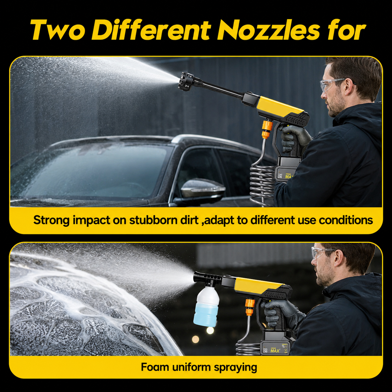 Cordless Portable Pressure Washer for Car Home & Garden