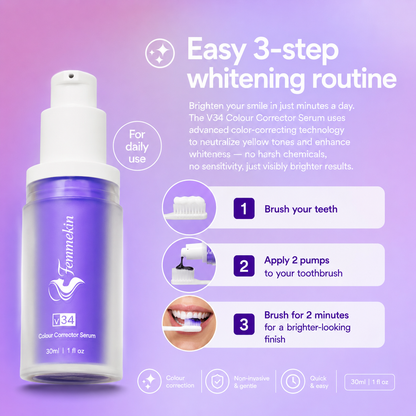 Purple Tooth Colour Corrector for Temporary Stain Concealing and Brightening