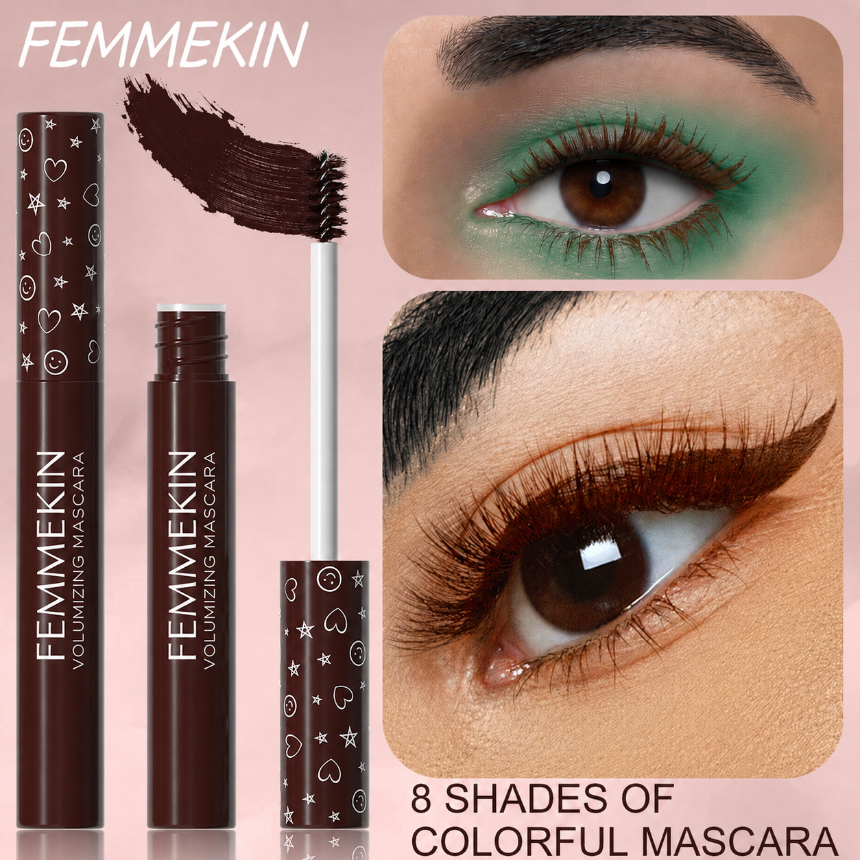 Femmekin Colorful Volumizing Mascara for Bold, Long Lashes