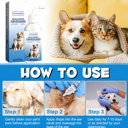 Gentle Pet Ear Wash | Odor-Free Cleaning for Dogs & Cats🌿