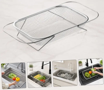 Adjustable Over the Sink Kitchen Strainer Basket