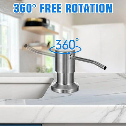 Dish Soap Dispenser for Kitchen Sink Brushed Nickel