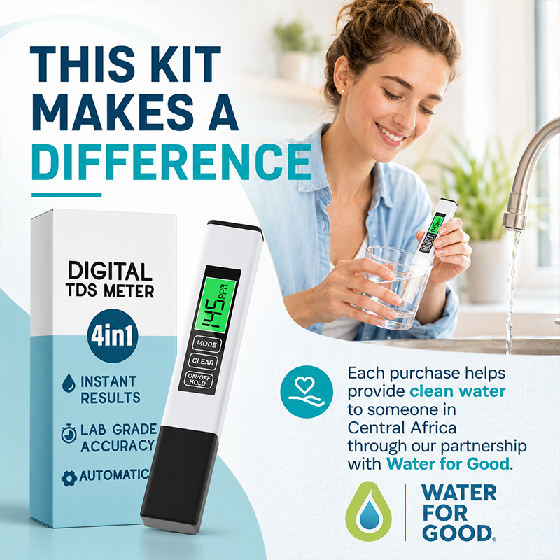 Handheld 4-in-1 Water Testing Meter for Home Use