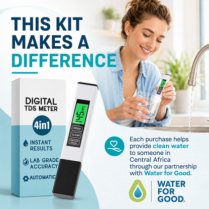 Handheld 4-in-1 Water Testing Meter for Home Use