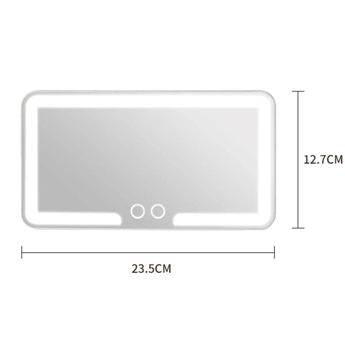 Rechargeable LED Car Sun Visor Makeup Mirror with Dimmable Touchscreen