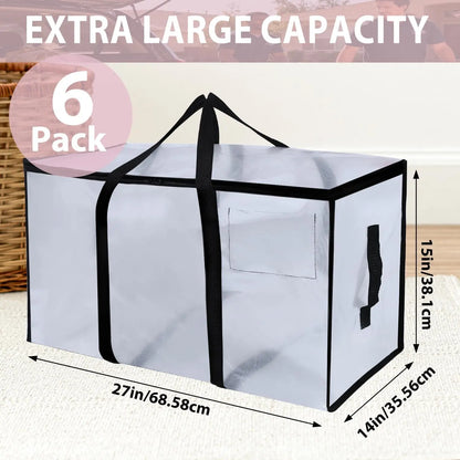 STOWM 6 Heavy-Duty Extra Large Moving Bags - Blue
