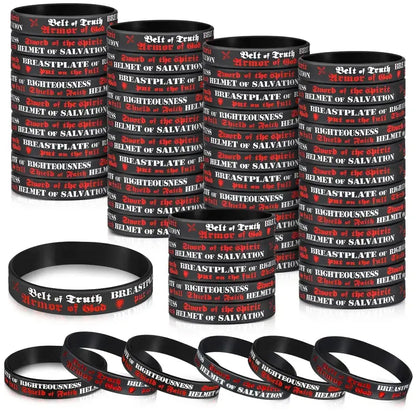 ✝️ 30PCS Bible Verse Bracelets – Christian Faith Wristbands for Church Events, Youth Groups & Sunday School Rewards