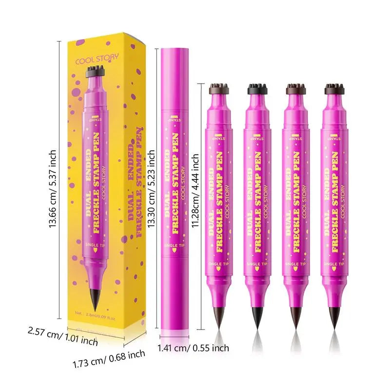 Waterproof Freckles Pen: Faux Freckle Stamp and Fine Tip Eyeliner for Realistic, Long-Lasting Freckles and Effortless Makeup, Perfect for Daily Wear and Cosplay,back to school