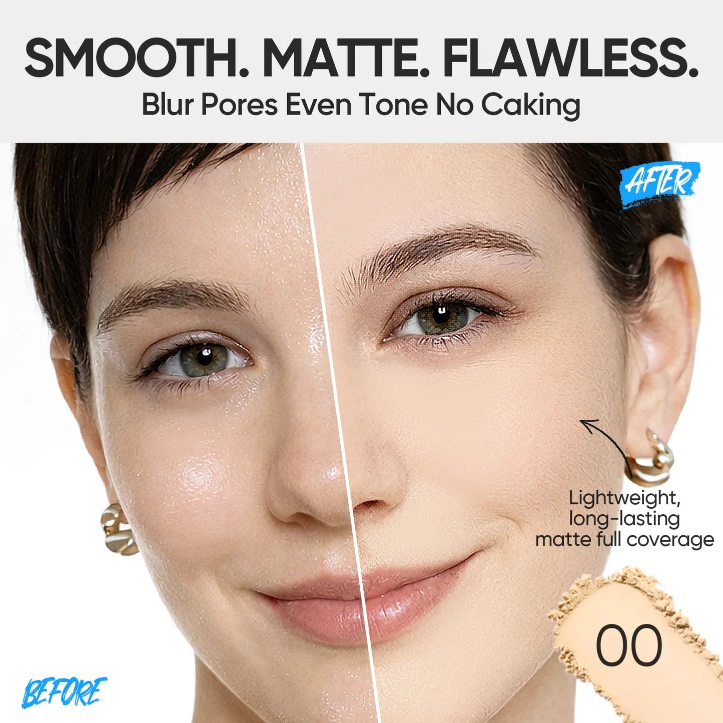 Skintific Ultra Cover Powder Foundation - Matte Finish & Oil Control