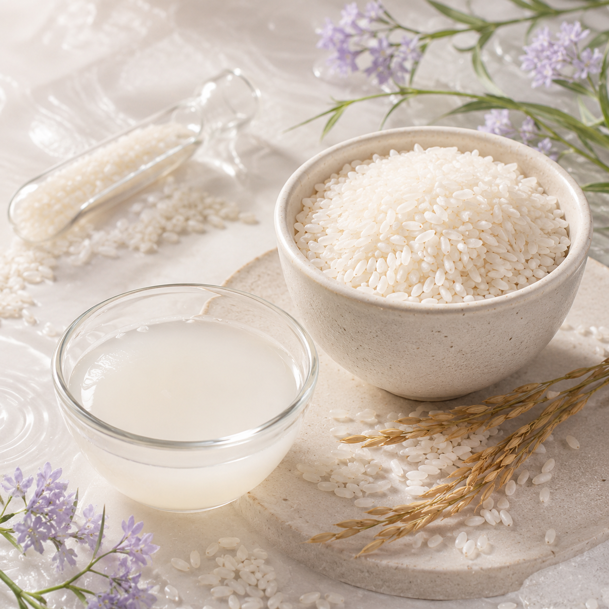 Rice and rice water hair care ingredients