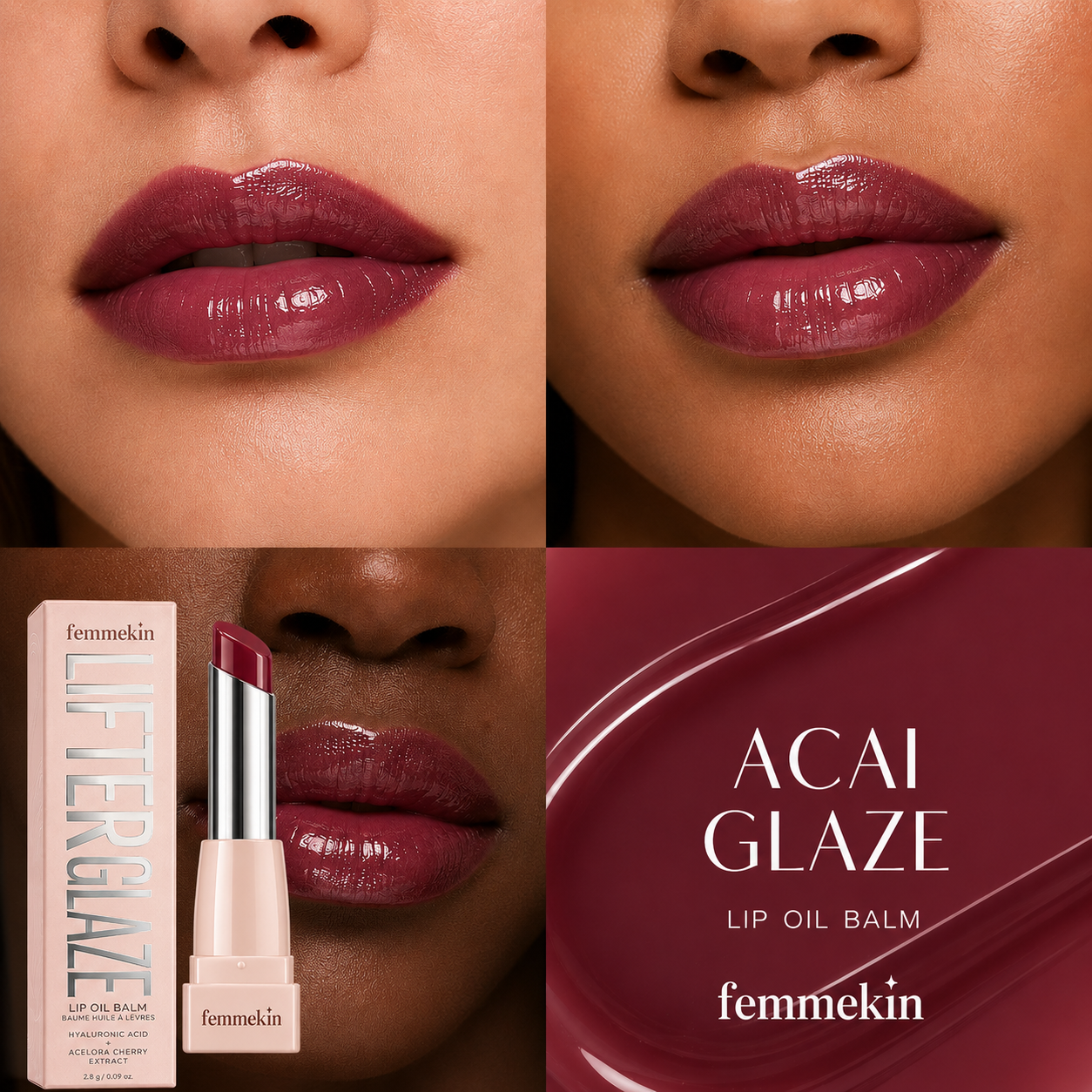 Femmekin Lifter Glaze Lip Balm - 24HR Hydration & Color