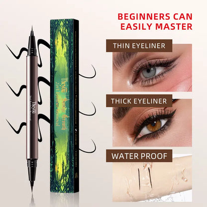 Ultra-Smooth Creamy Liquid Eyeliner | 2-in-1Dual Tip I Weightless, Waterproof & 24H Long-Lasting