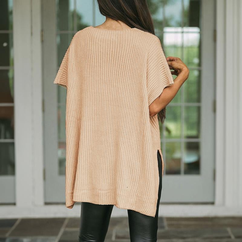 Women's Oversized Loose Round Neck Knitted Top