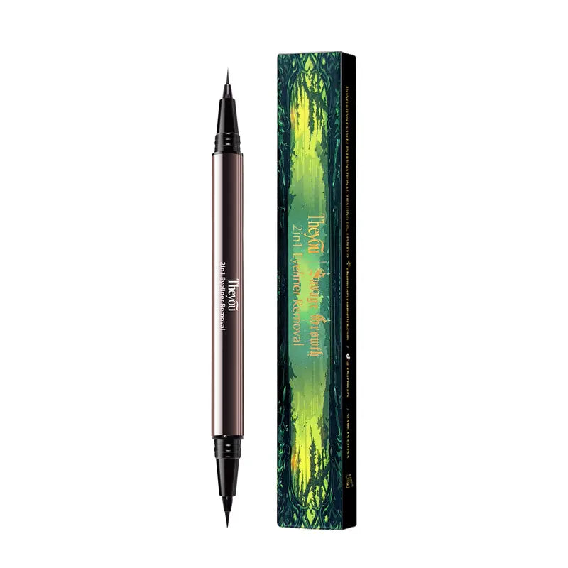 Ultra-Smooth Creamy Liquid Eyeliner | 2-in-1Dual Tip I Weightless, Waterproof & 24H Long-Lasting