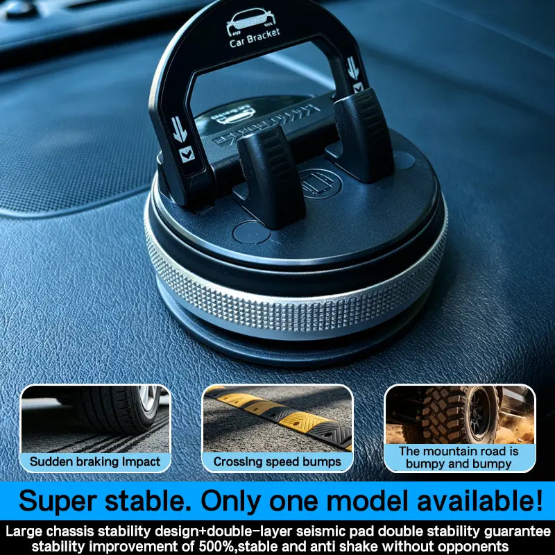 Car phone holder 360 degree rotation, suitablefor car navigation in-car dashboard, horizontaland vertica screen adjustment angle,suctioncup fixed non-slip mobile phone holdersuitable for iPhone and Android