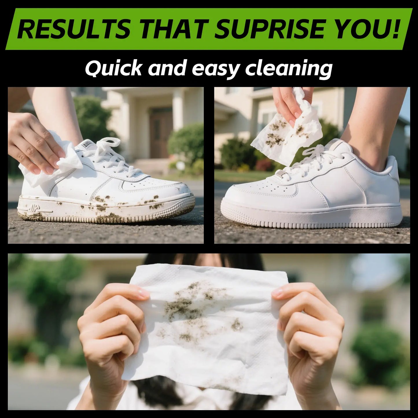 X-SMILE Sports Shoe Cleaning Wet Wipes for White Sneakers