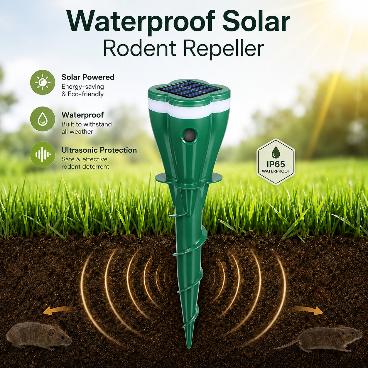 Waterproof Solar Rodent Repeller - Buy more save more