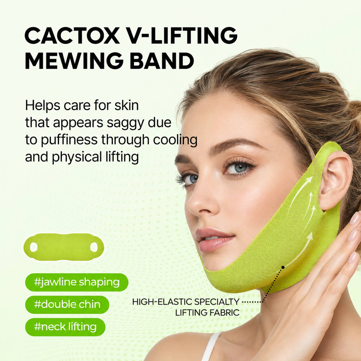 Cooling V Lifting Face Band for Jawline Support– 4 Pack
