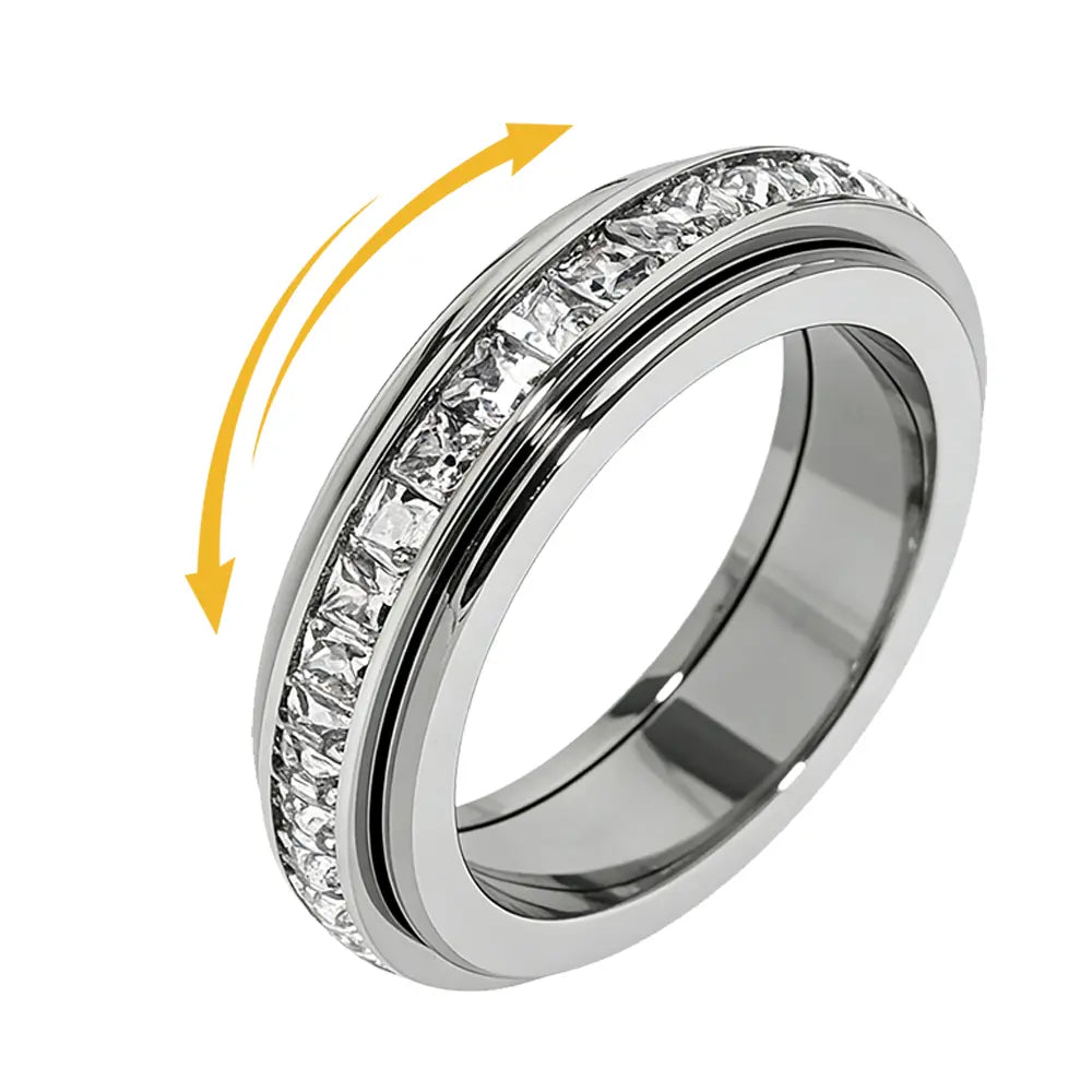 Titanium Steel Anxiety Rings - Spinning Anti-Anxiety